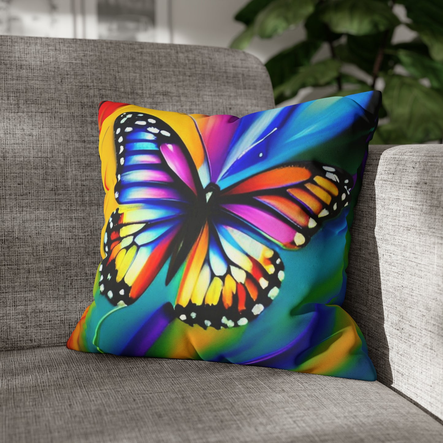 Faux Suede Square Pillowcase