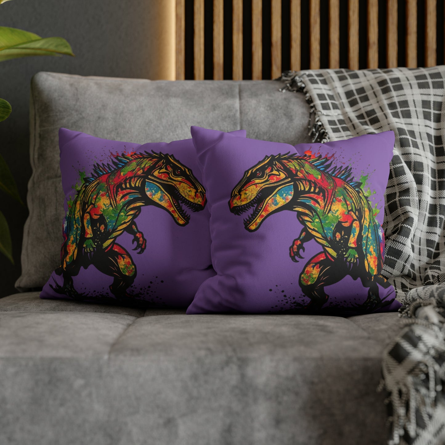 Faux Suede Square Pillowcase