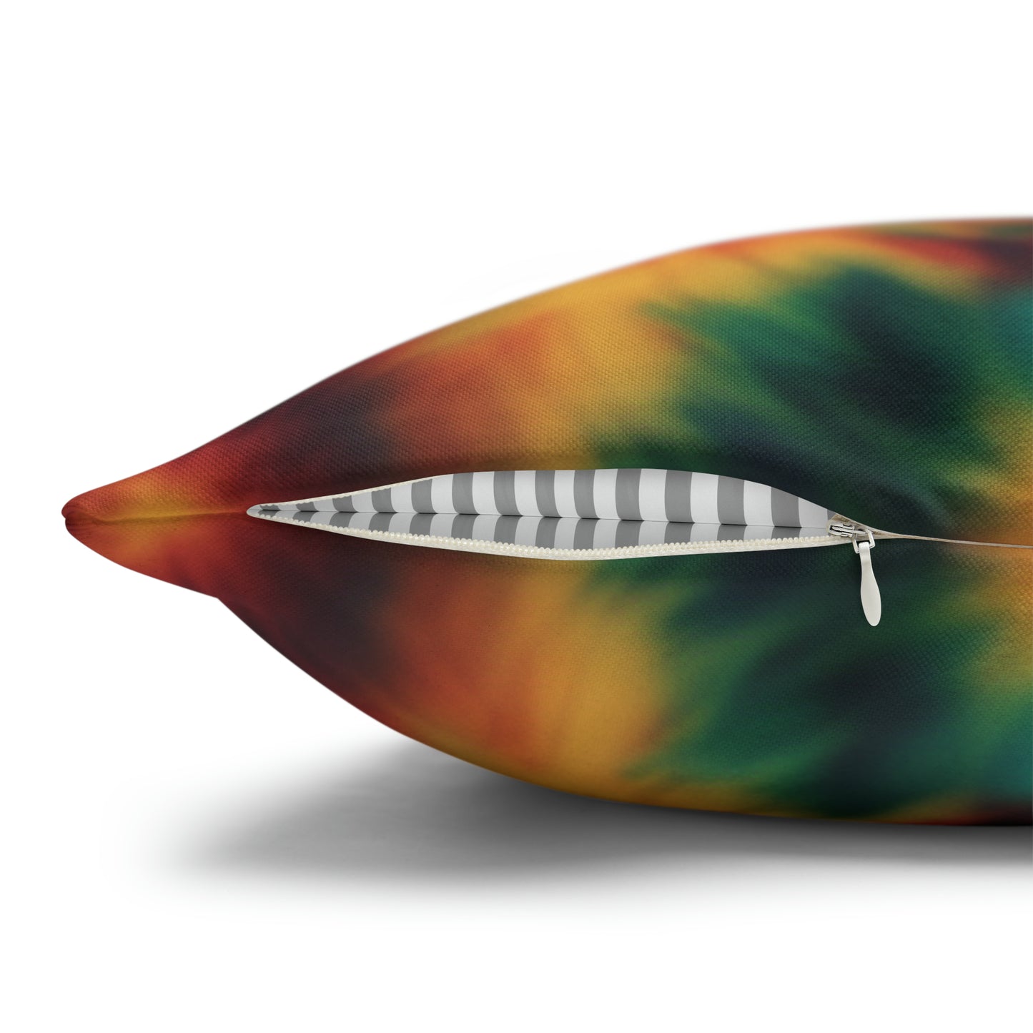 Spun Polyester Square Pillowcase Floral Tie Dye
