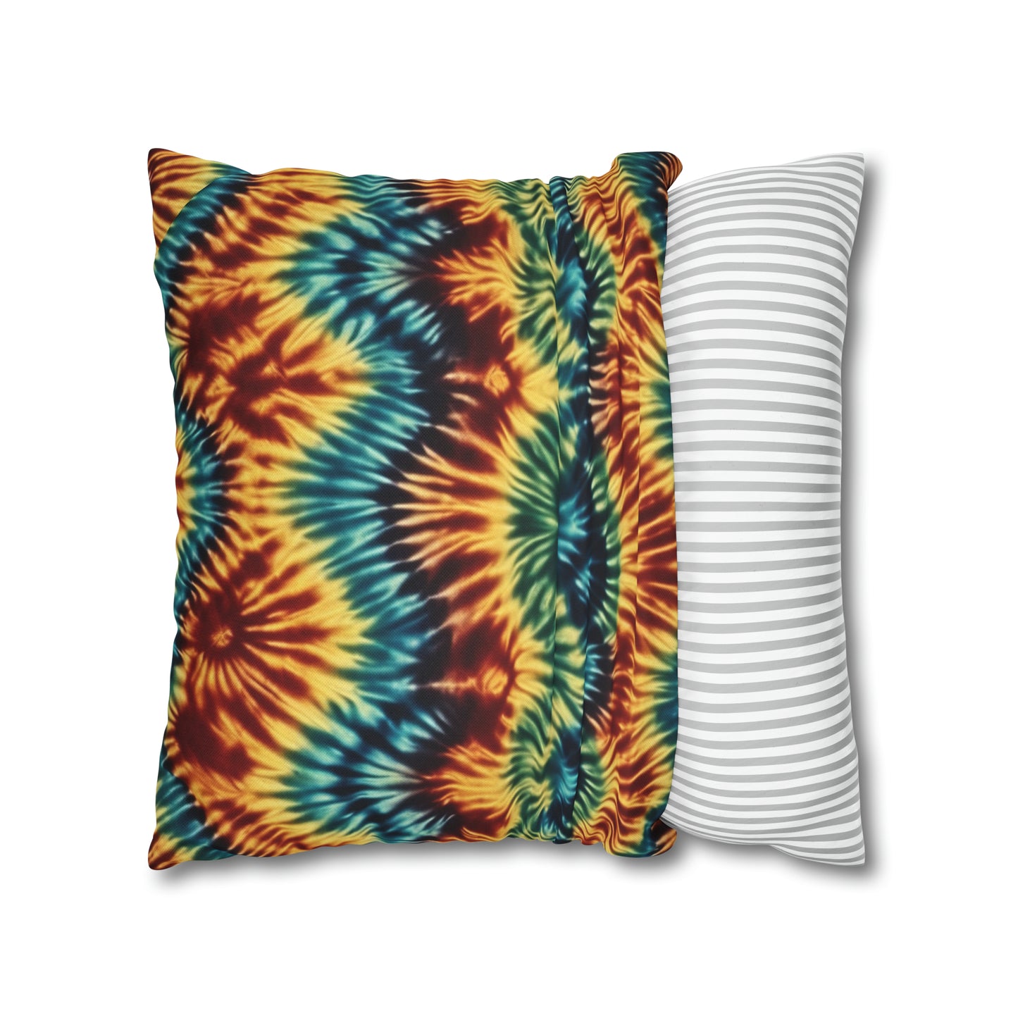 Spun Polyester Square Pillowcase Tie Dye Multi