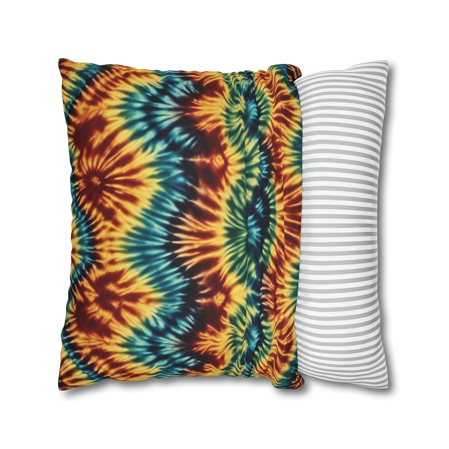 Spun Polyester Square Pillowcase Tie Dye Multi