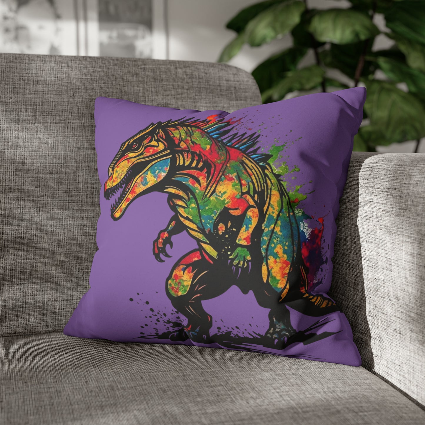 Faux Suede Square Pillowcase
