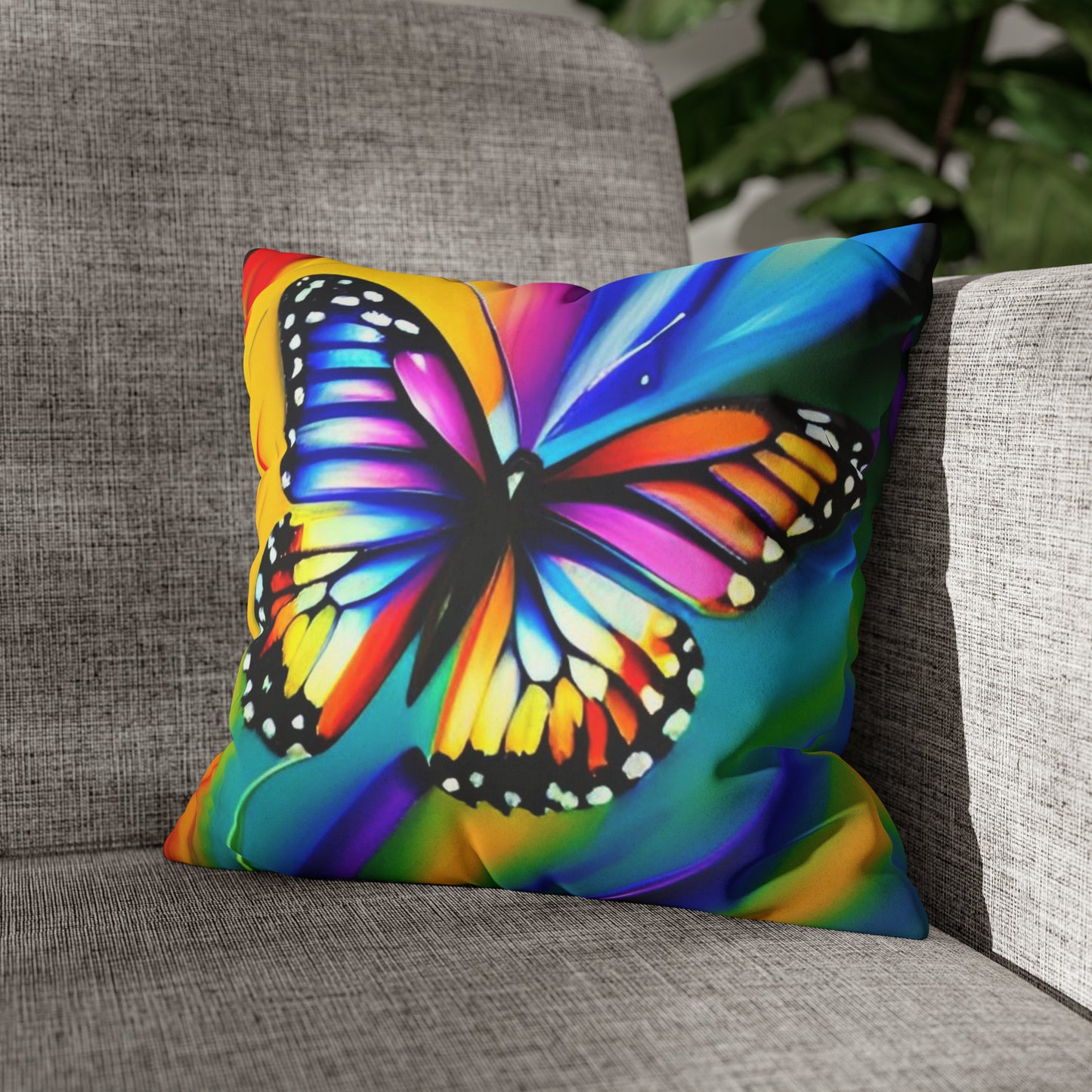Faux Suede Square Pillowcase