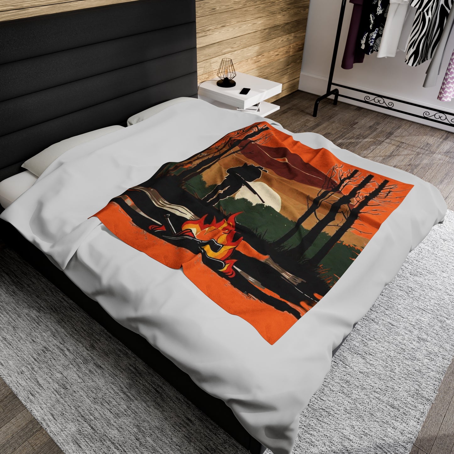 Velveteen Plush Blanket - Camping
