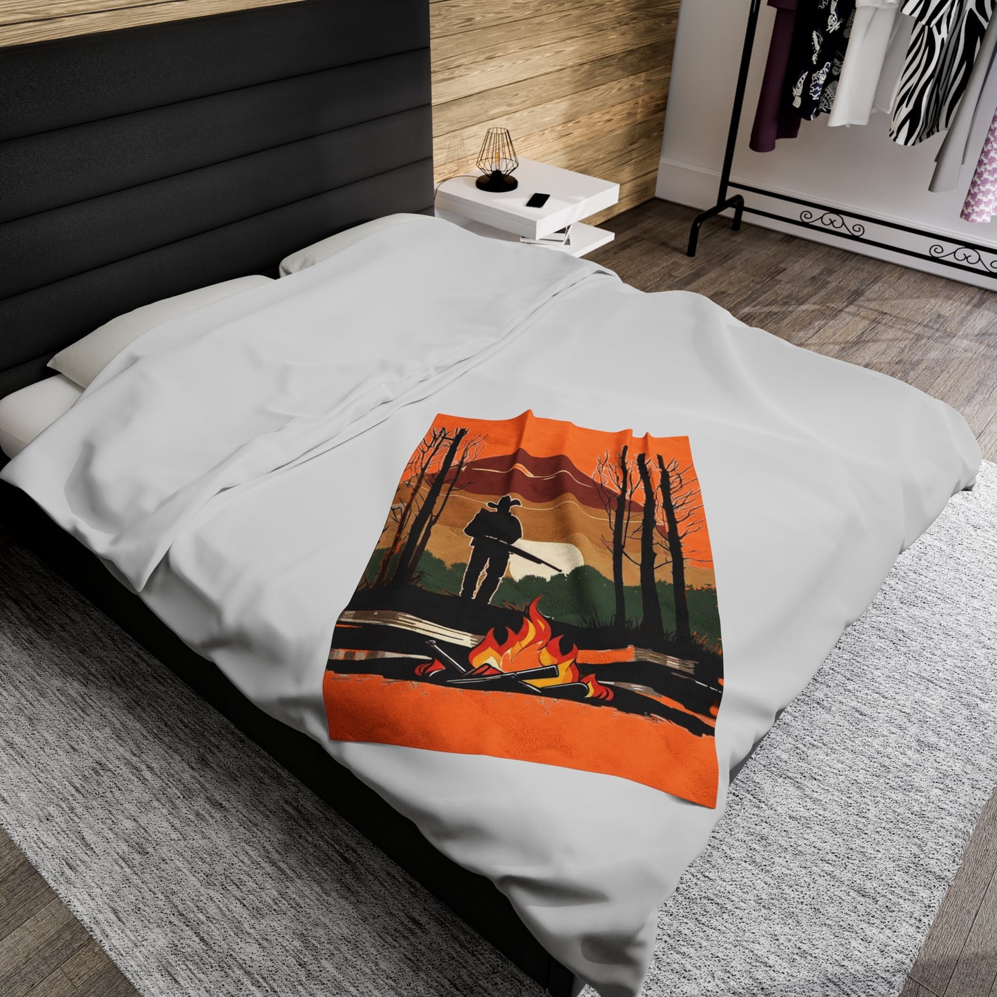 Velveteen Plush Blanket - Camping