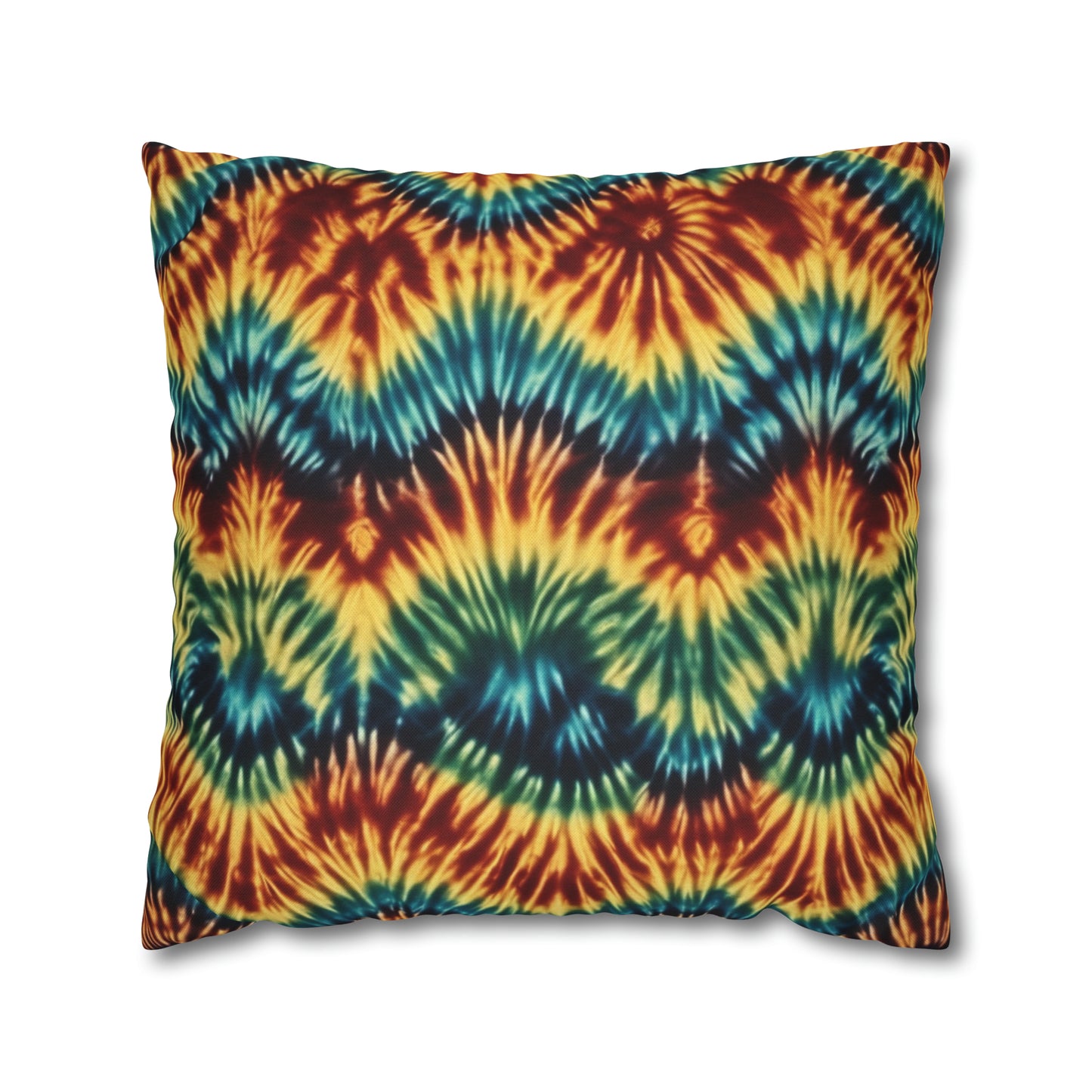 Spun Polyester Square Pillowcase Tie Dye Multi