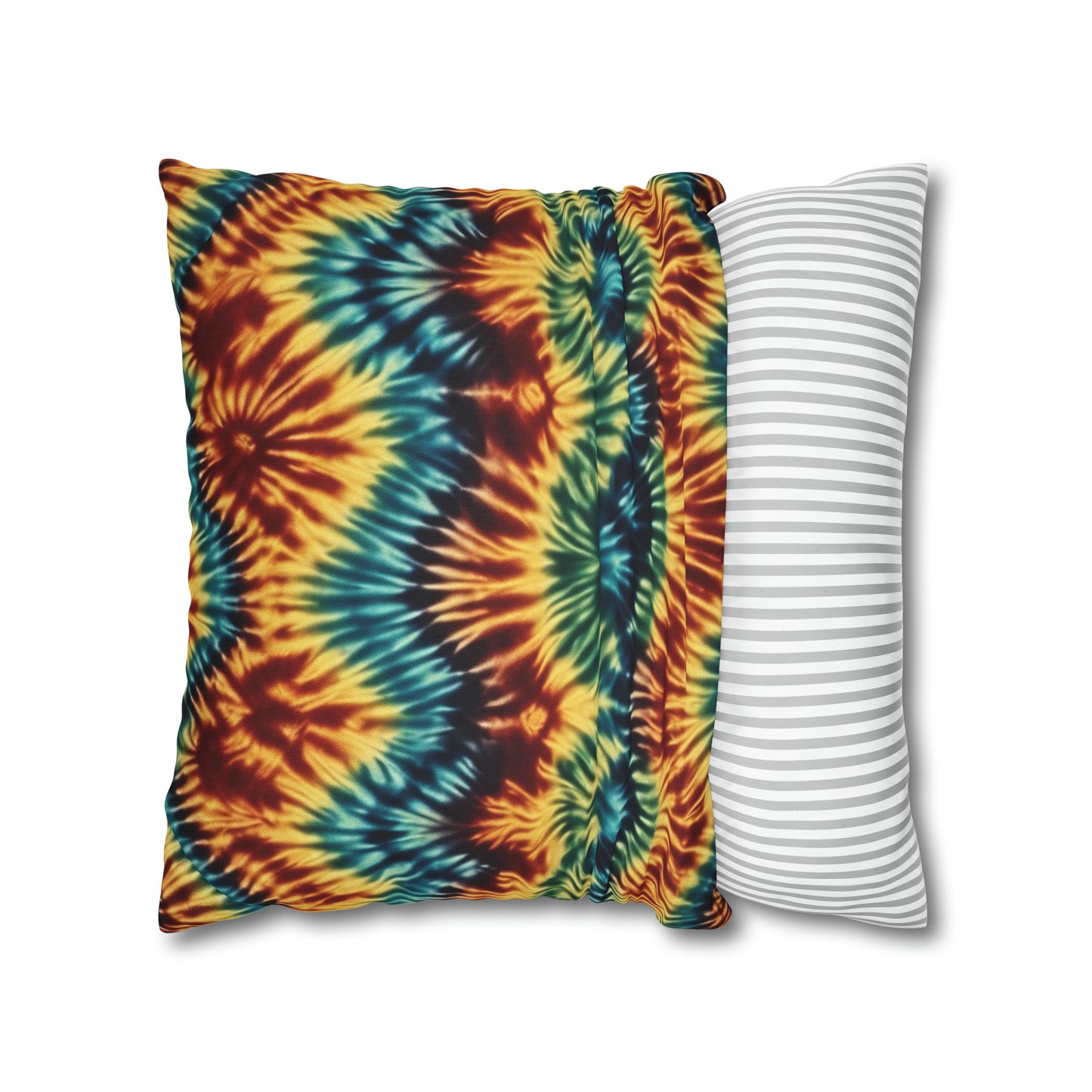Spun Polyester Square Pillowcase Tie Dye Multi