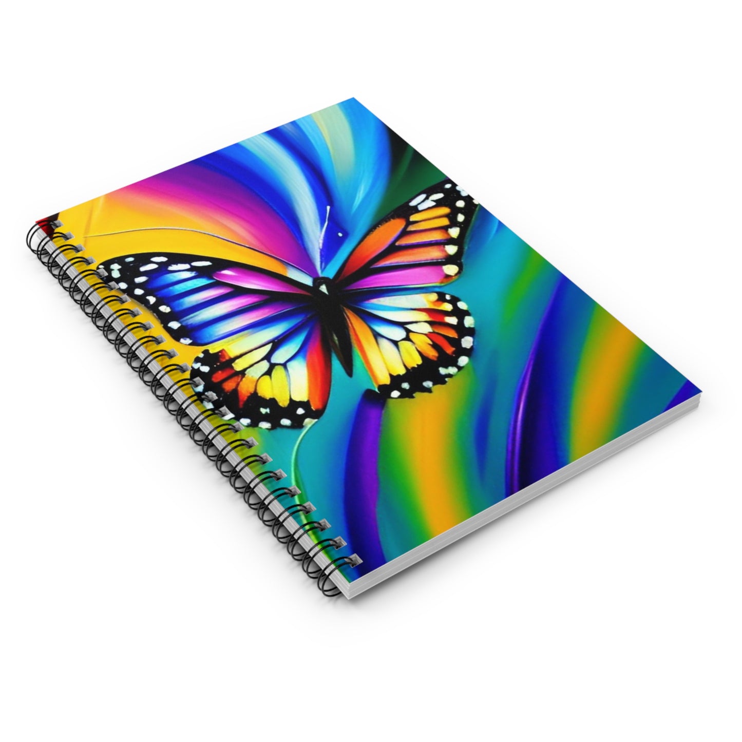 Ruled Line-Spiral Notebook Butterfly