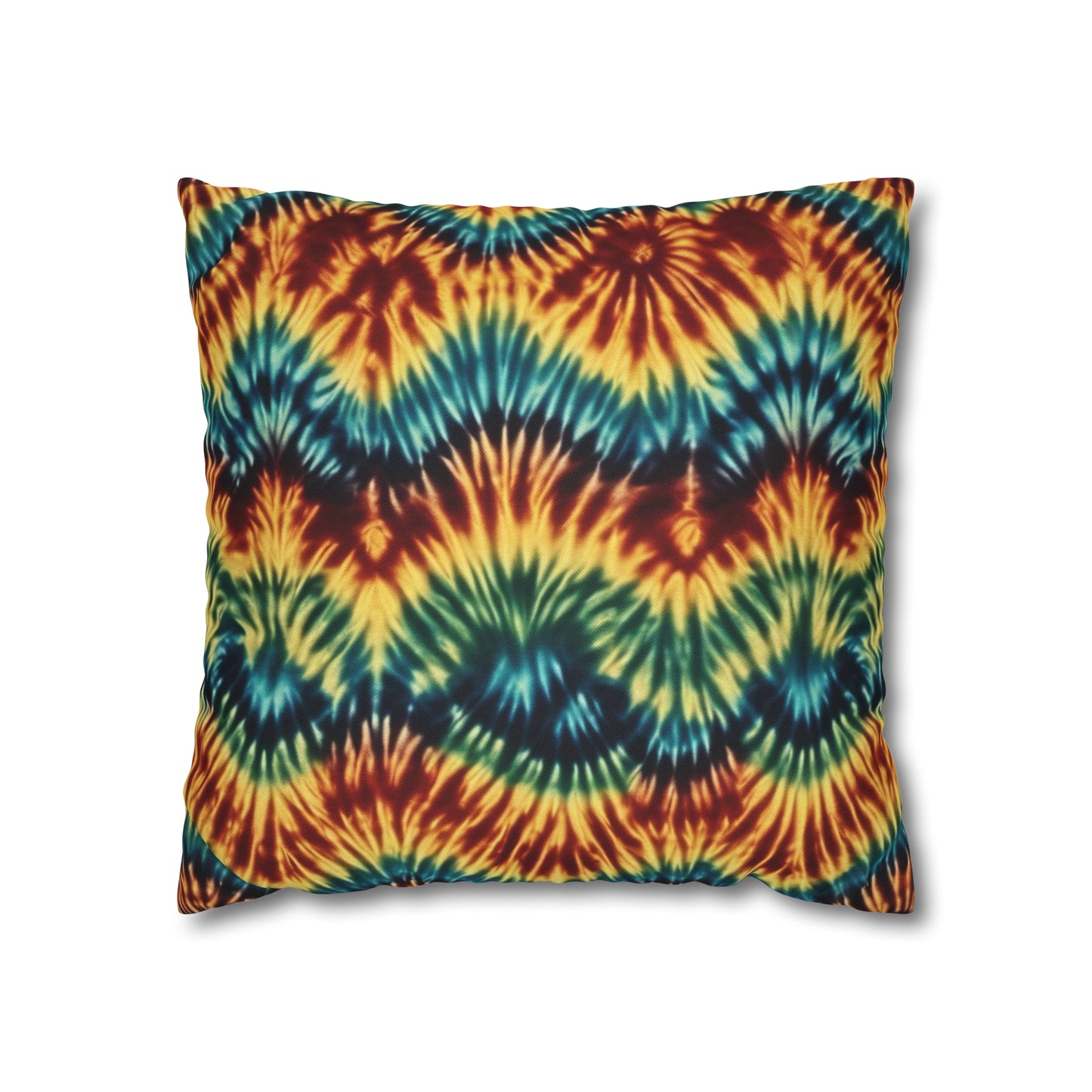 Spun Polyester Square Pillowcase Tie Dye Multi