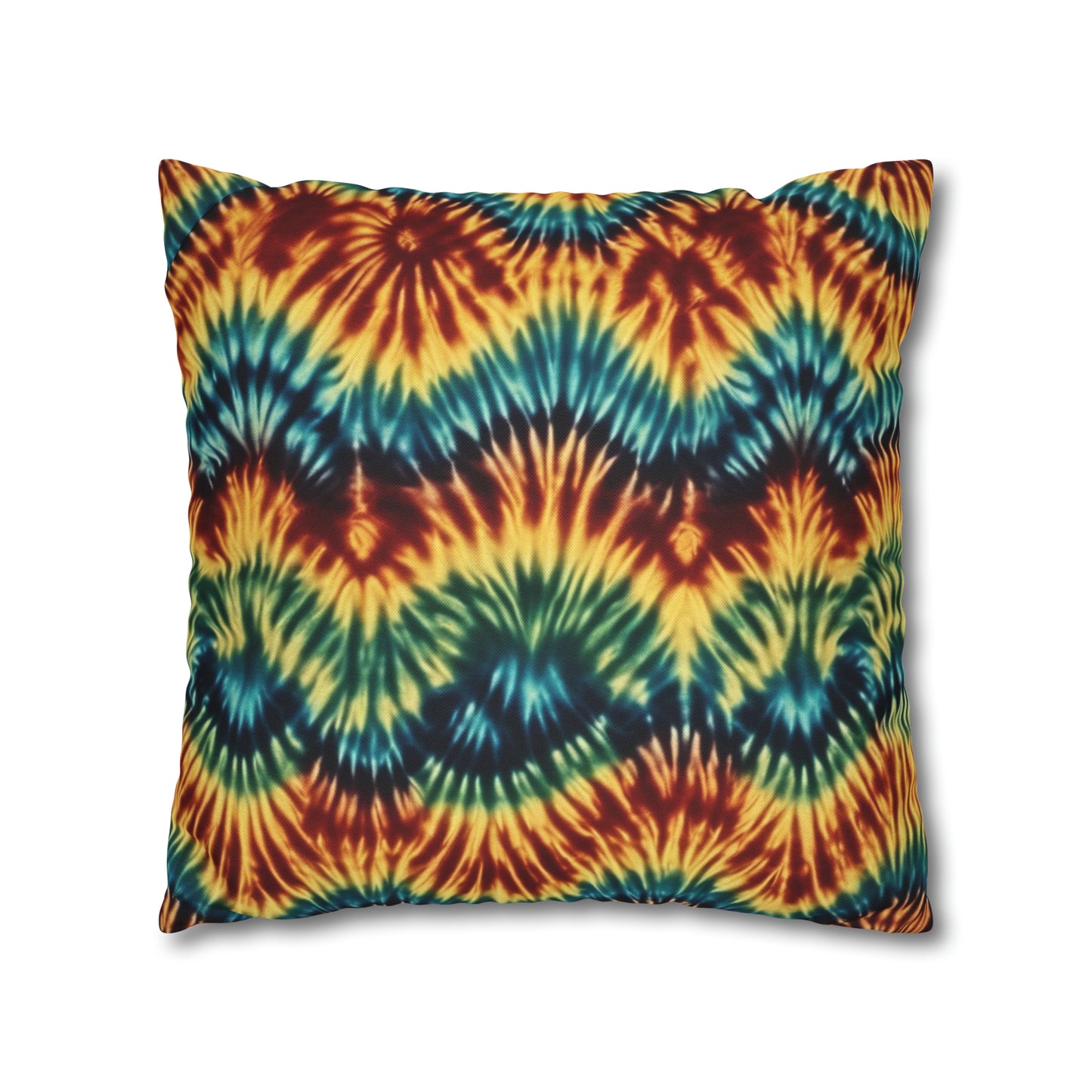 Spun Polyester Square Pillowcase Tie Dye Multi