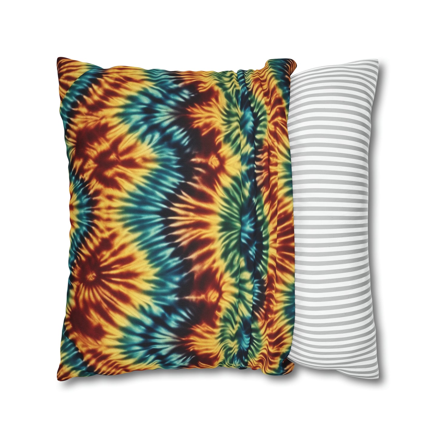 Spun Polyester Square Pillowcase Tie Dye Multi