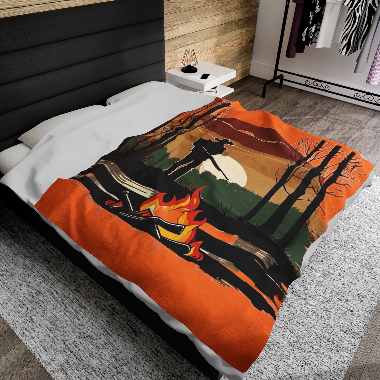 Velveteen Plush Blanket - Camping