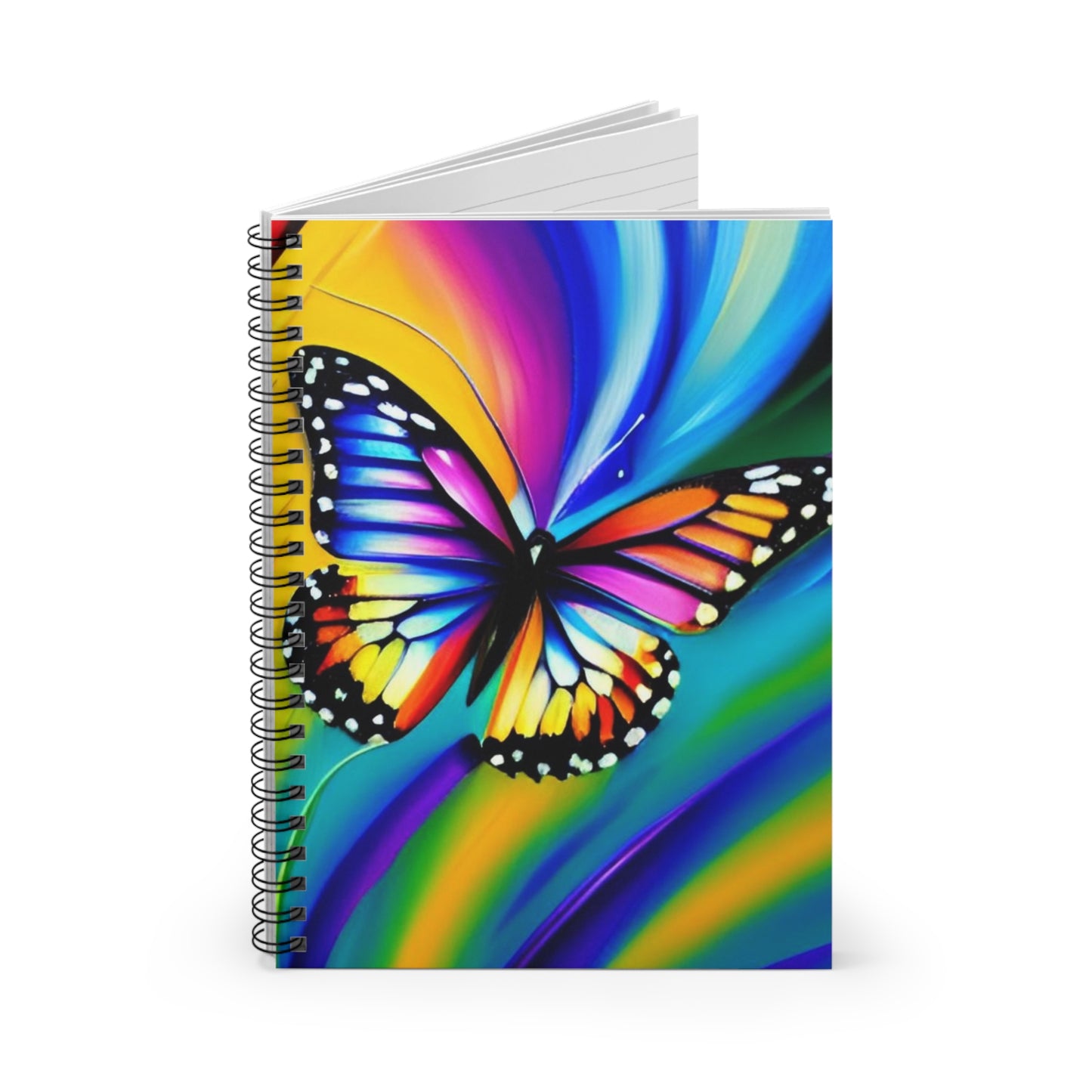 Ruled Line-Spiral Notebook Butterfly