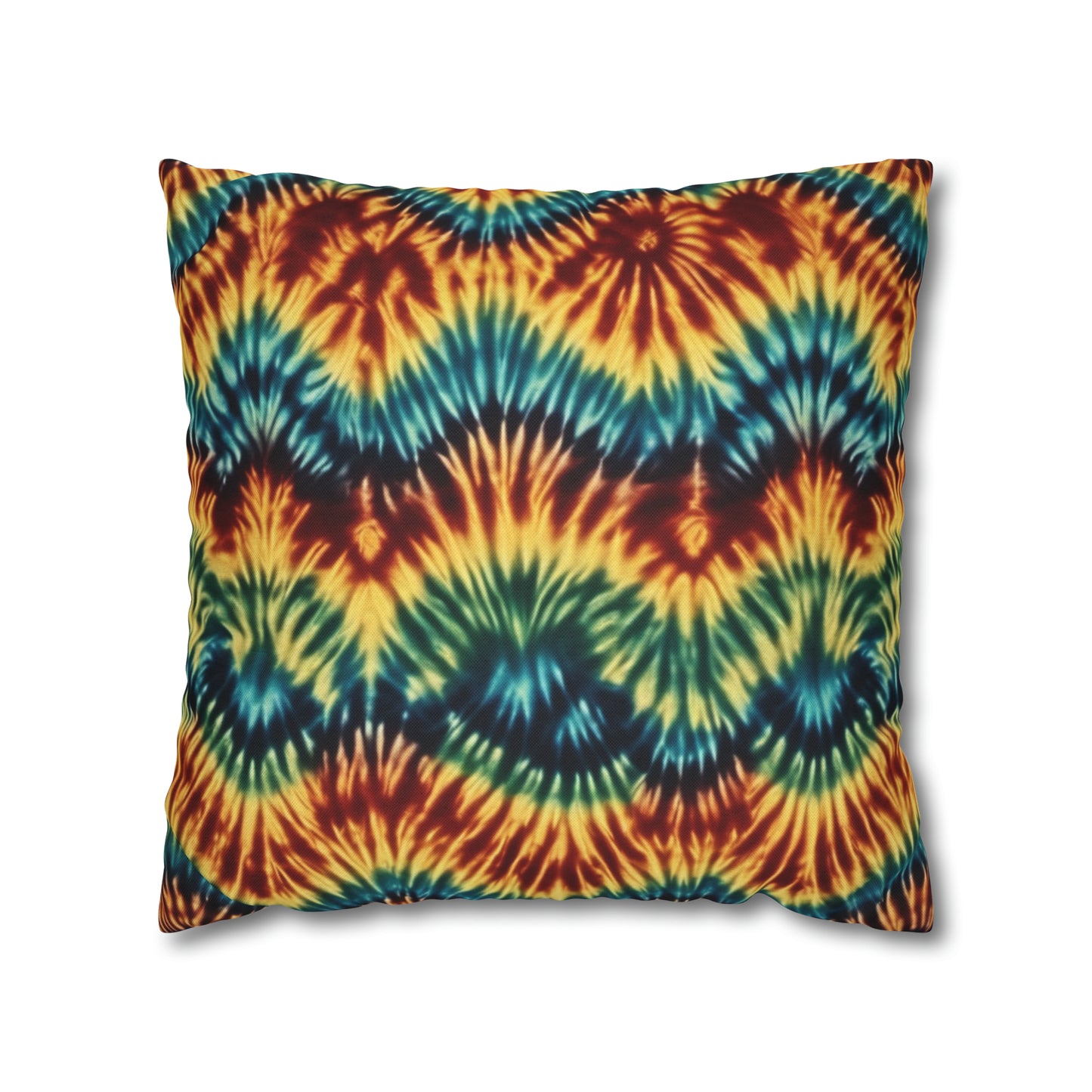 Spun Polyester Square Pillowcase Tie Dye Multi
