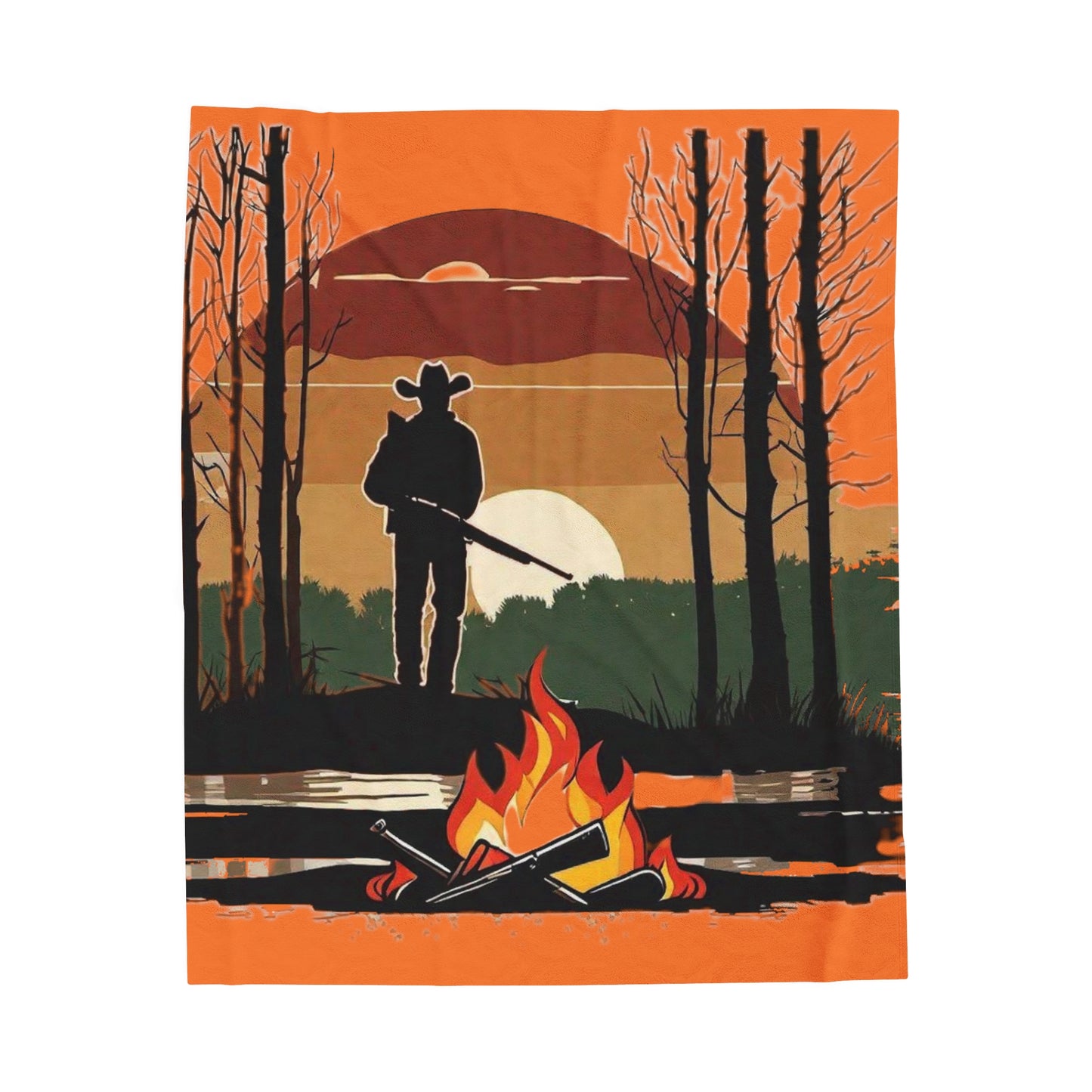 Velveteen Plush Blanket - Camping
