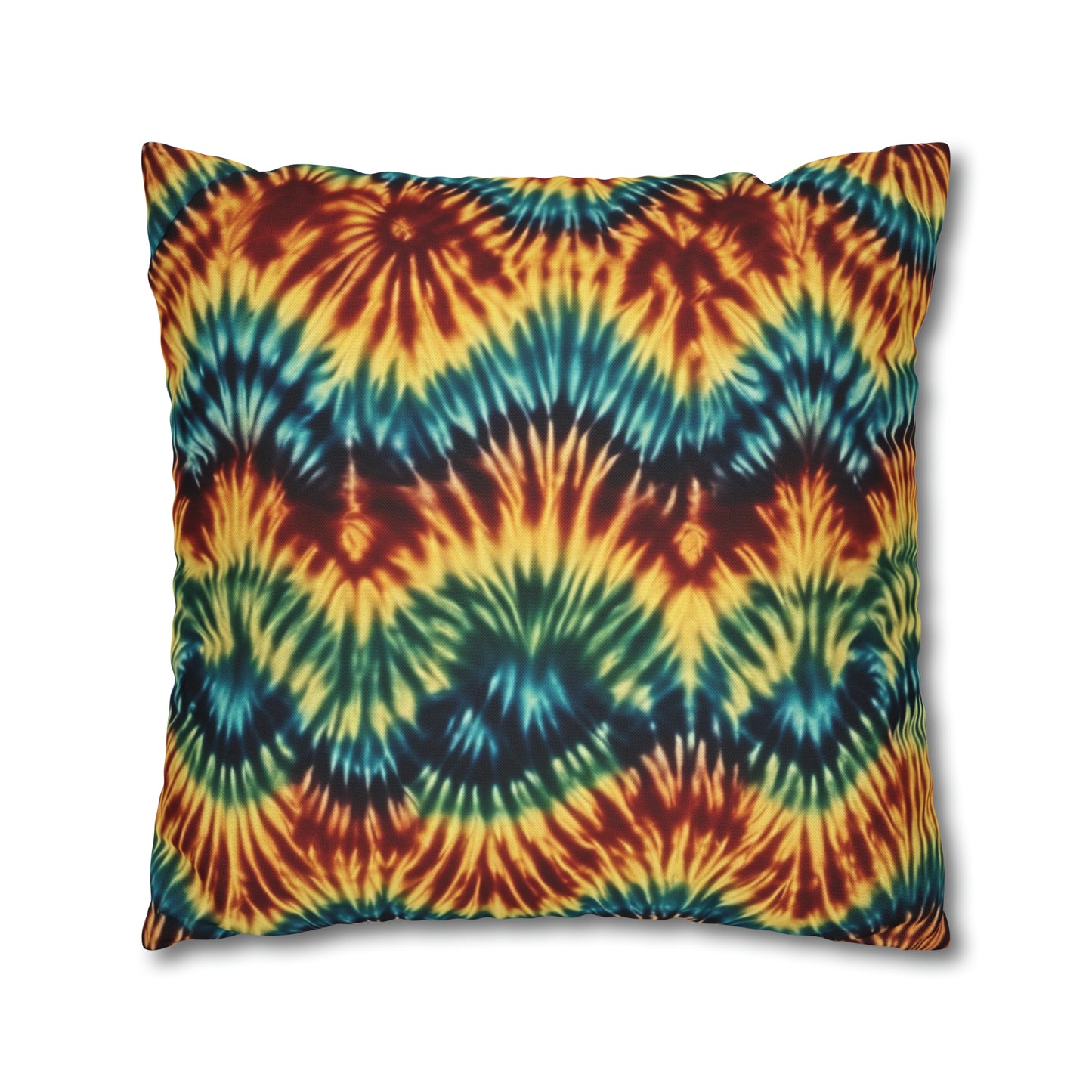 Spun Polyester Square Pillowcase Tie Dye Multi