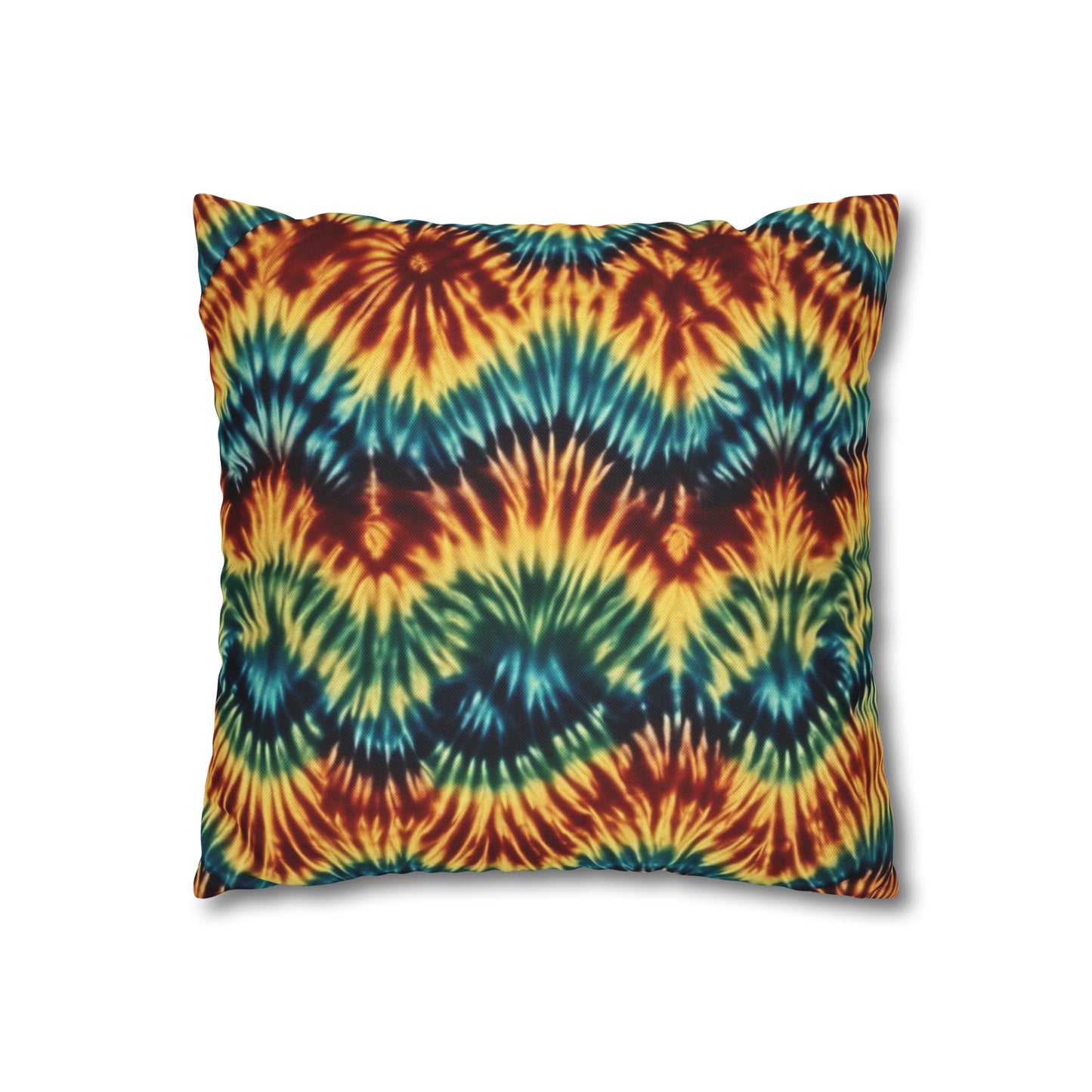 Spun Polyester Square Pillowcase Tie Dye Multi