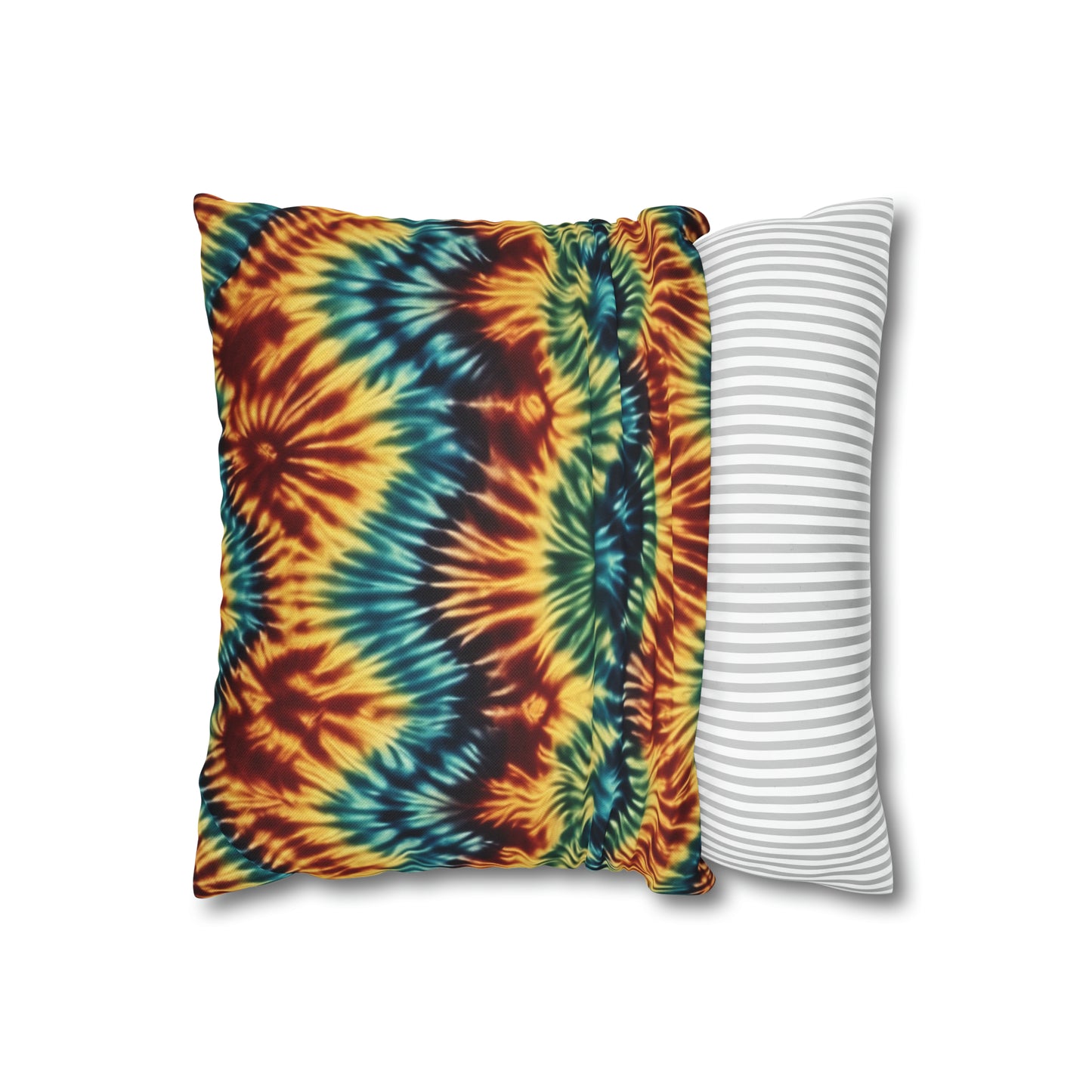 Spun Polyester Square Pillowcase Tie Dye Multi