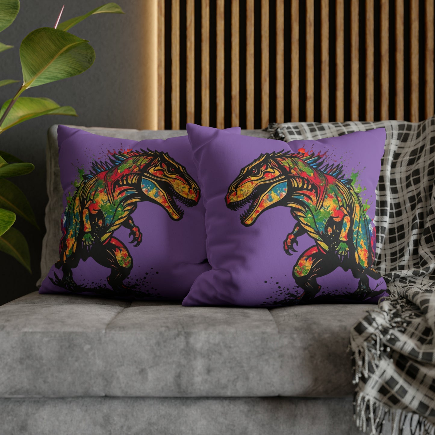 Faux Suede Square Pillowcase