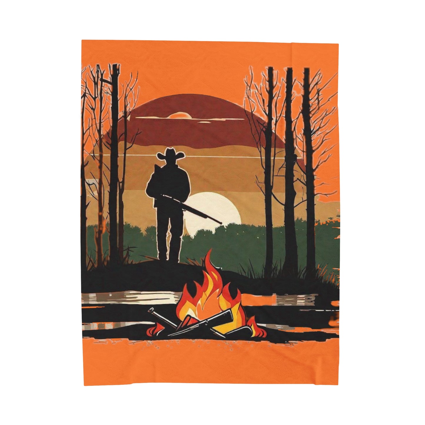 Velveteen Plush Blanket - Camping