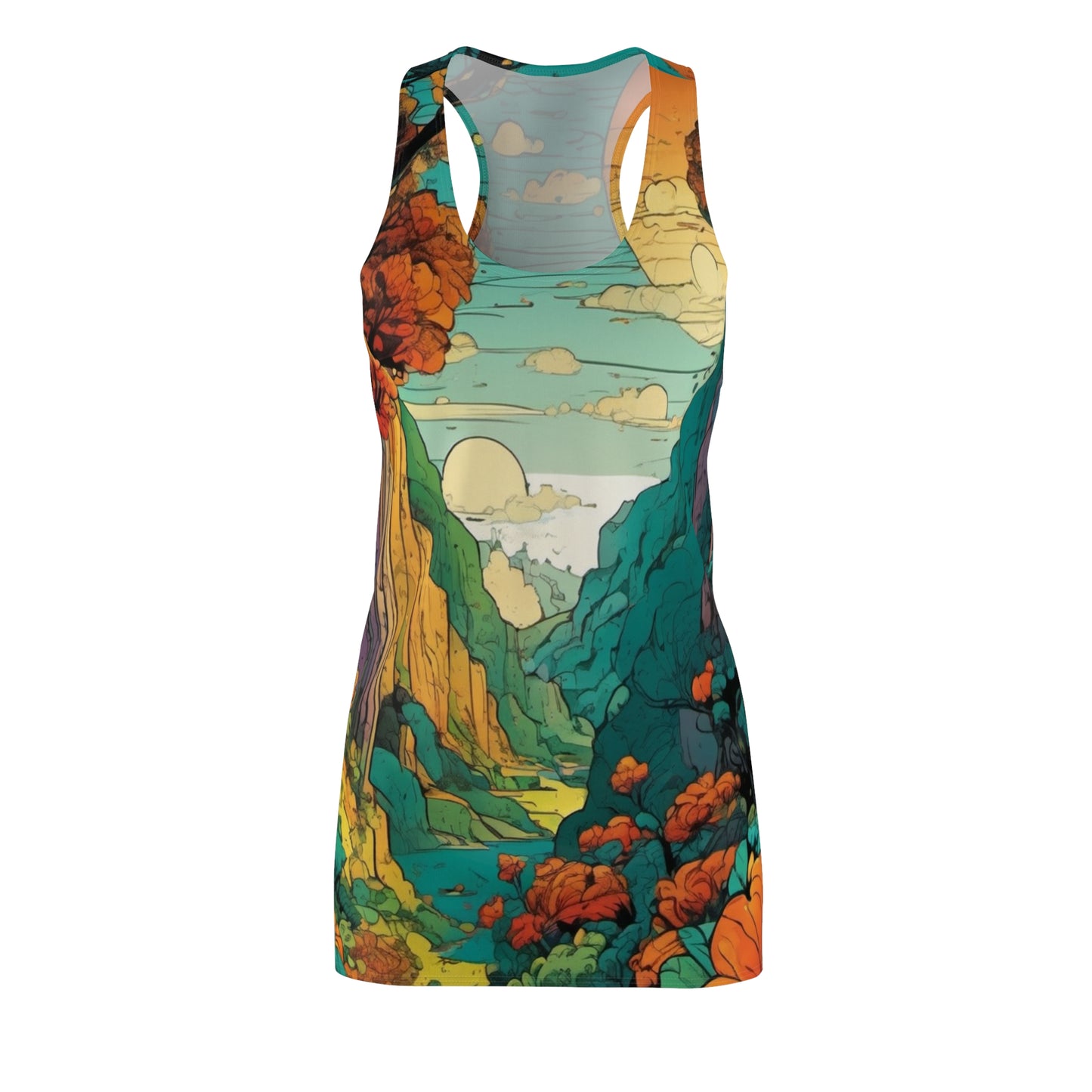 Women's Cut & Sew Racerback Dress - Landscape