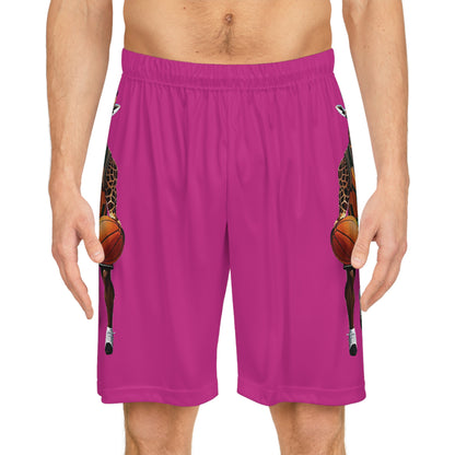 Basketball Shorts - Giraffe - Pink