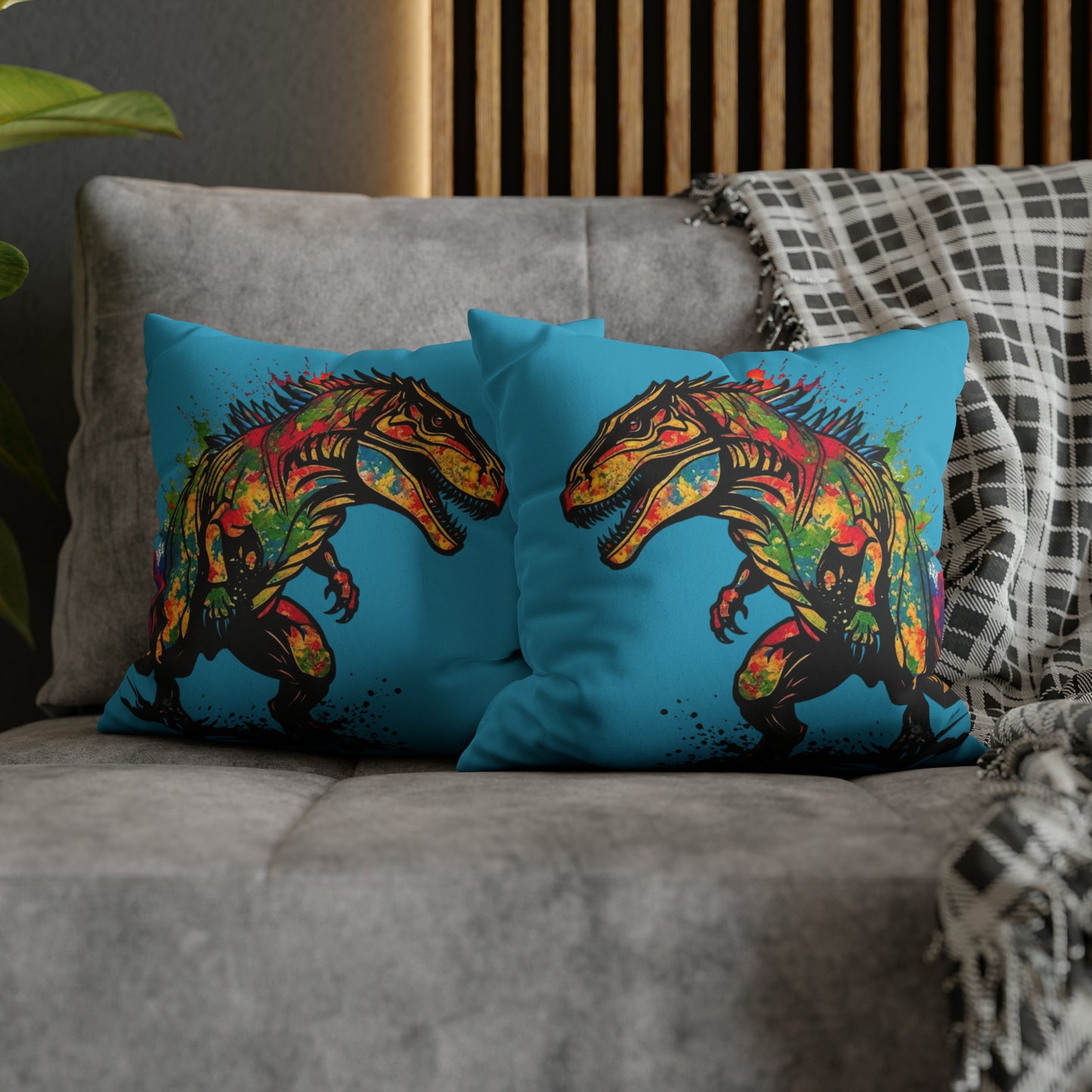 Faux Suede Square Pillowcase