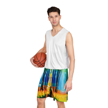 Basketball Shorts - Trees