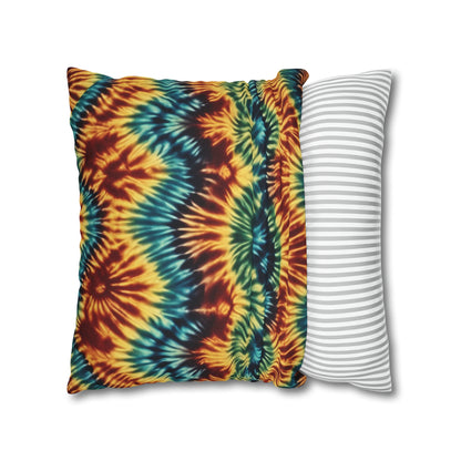 Spun Polyester Square Pillowcase Tie Dye Multi