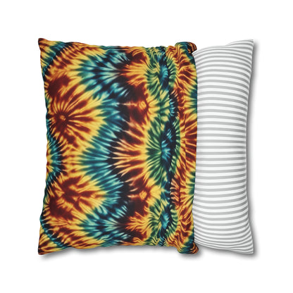 Spun Polyester Square Pillowcase Tie Dye Multi