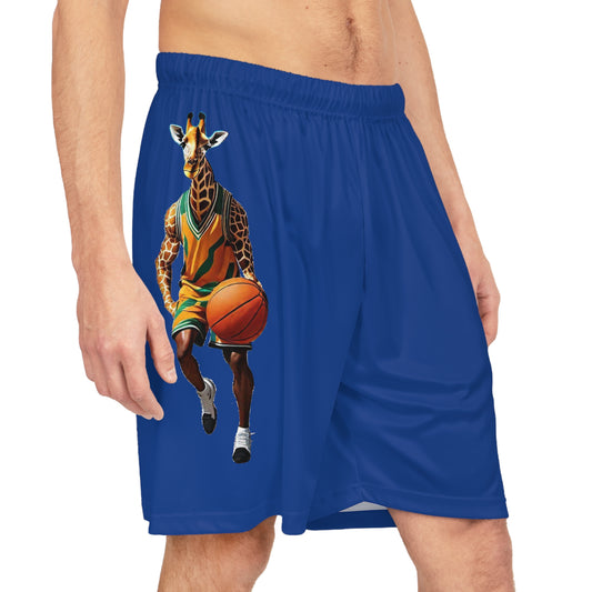 Basketball Shorts - Giraffe - Dark Blue