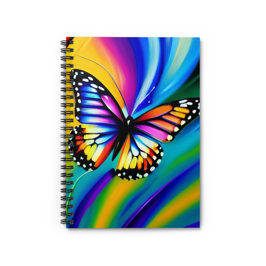 Ruled Line-Spiral Notebook Butterfly