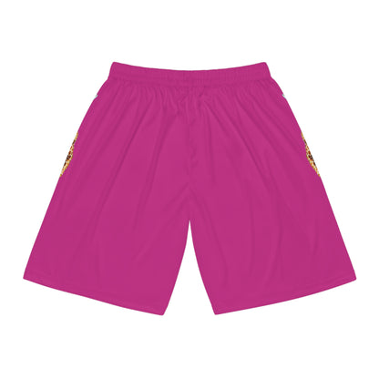 Basketball Shorts - Giraffe - Pink