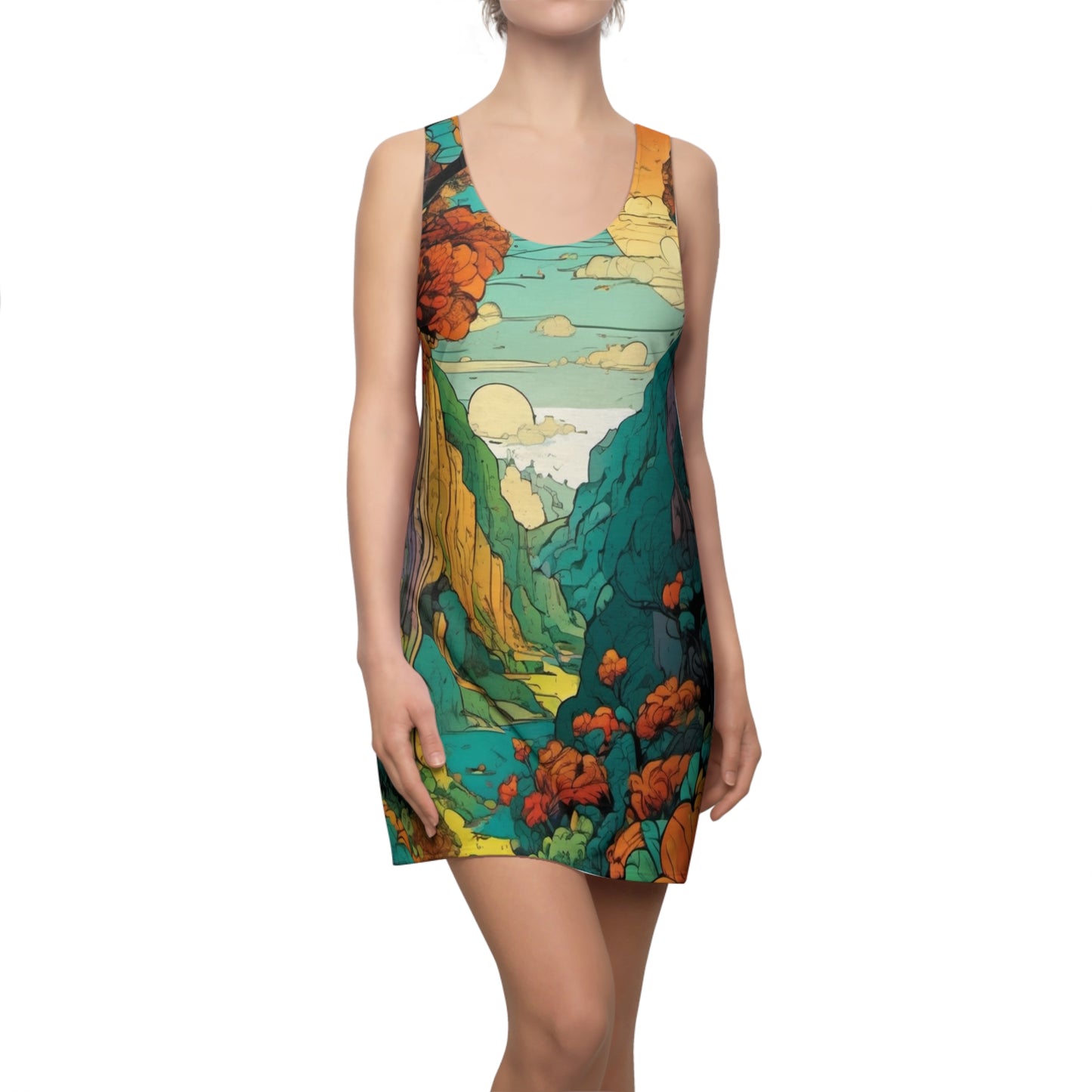 Women's Cut & Sew Racerback Dress - Landscape