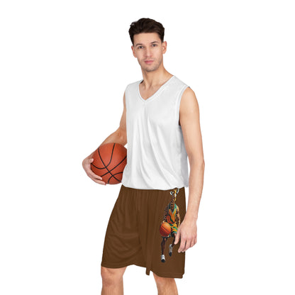 Basketball Shorts - Giraffe - Brown