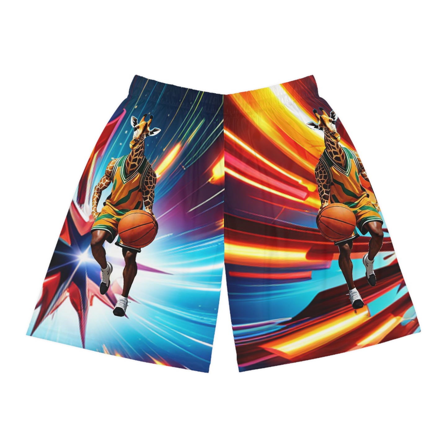 Basketball Shorts - Giraffe - Red vs. Blue