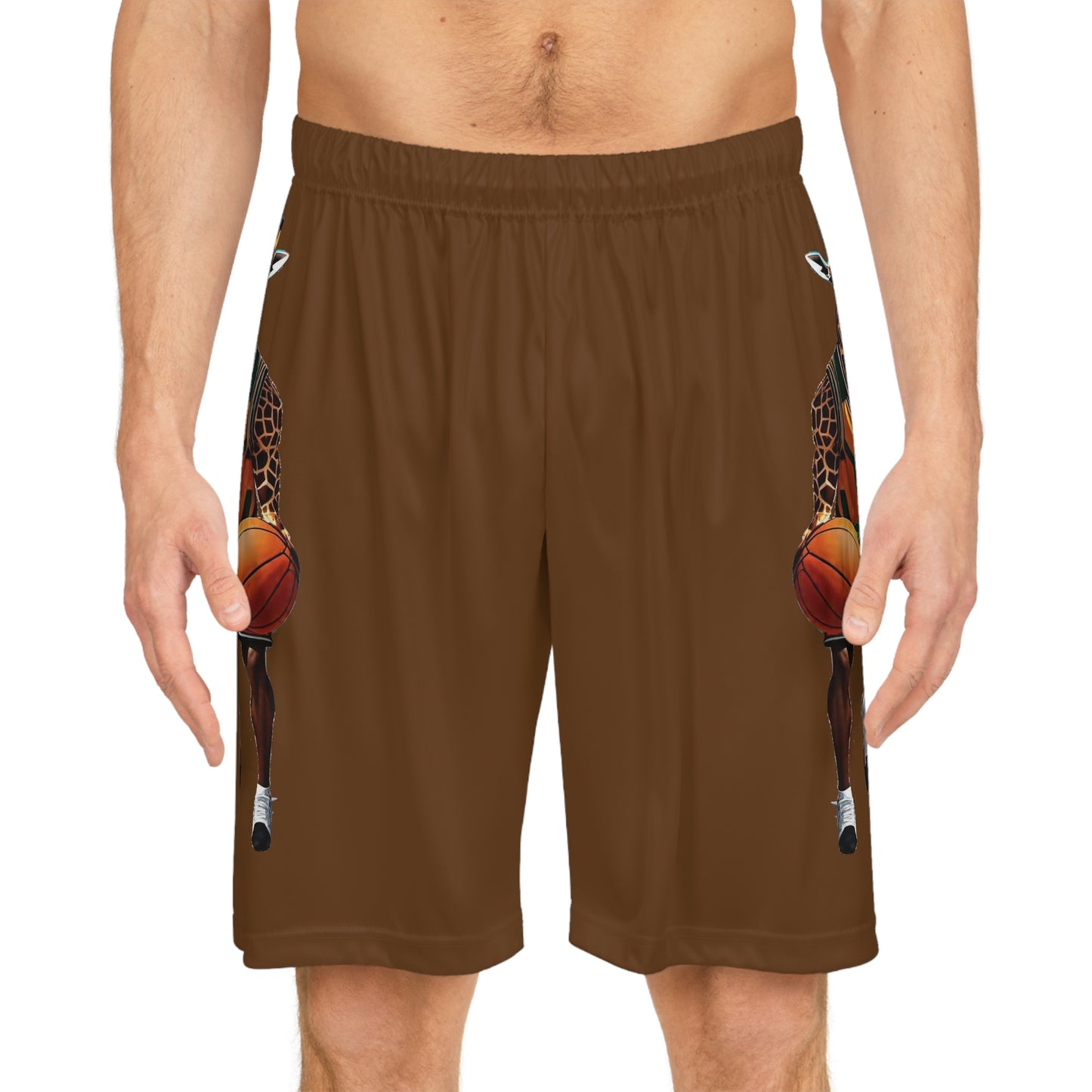 Basketball Shorts - Giraffe - Brown