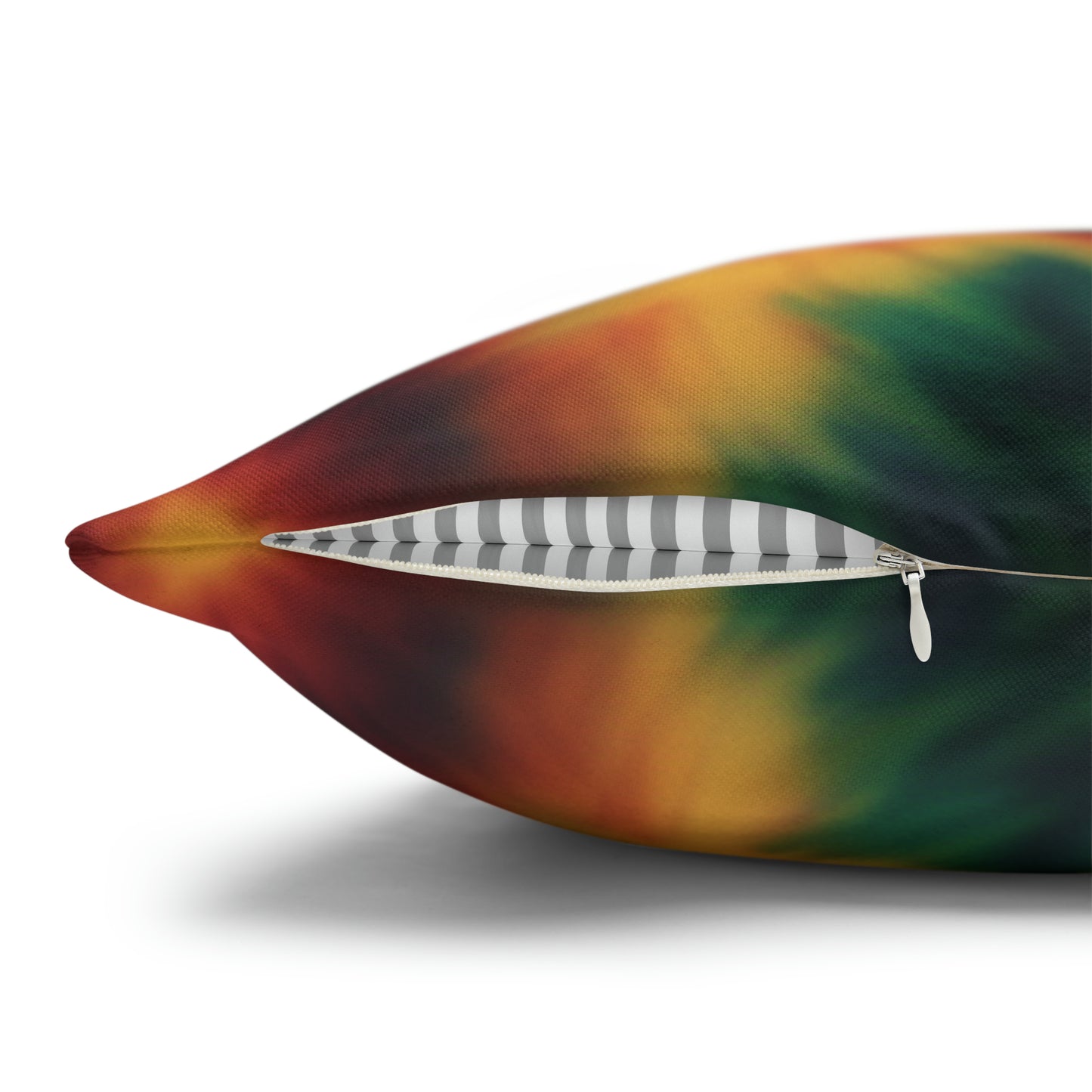 Spun Polyester Square Pillowcase Floral Tie Dye
