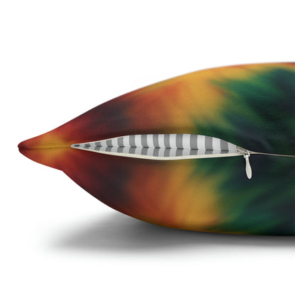 Spun Polyester Square Pillowcase Floral Tie Dye