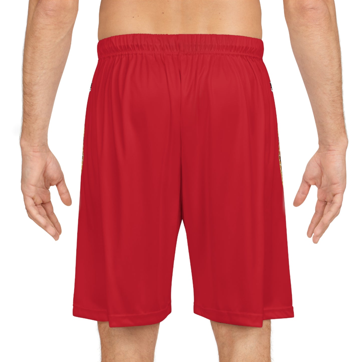 Basketball Shorts - Giraffe - Dark Red