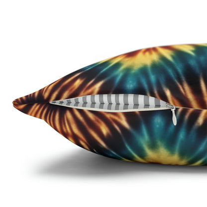Spun Polyester Square Pillowcase Tie Dye Multi