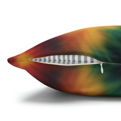 Spun Polyester Square Pillowcase Floral Tie Dye