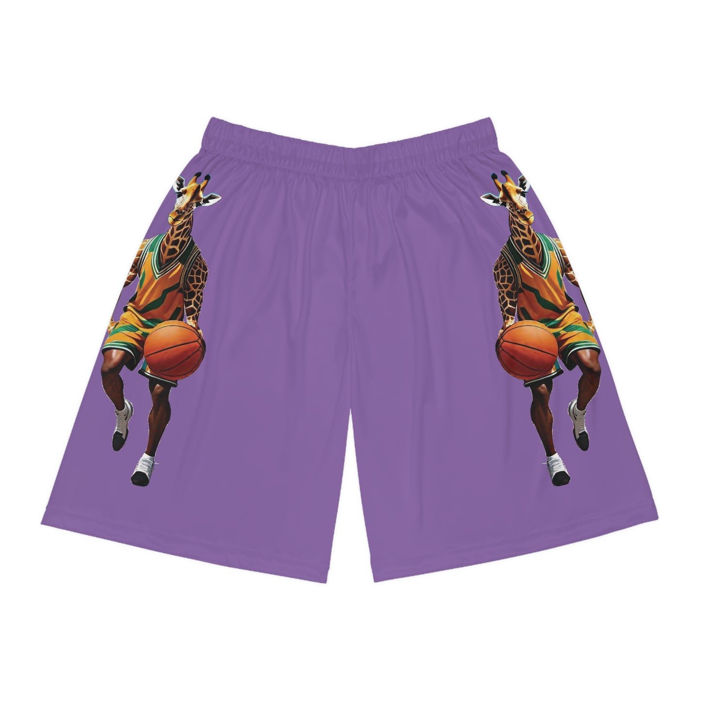 Basketball Shorts - Giraffe - Light Purple