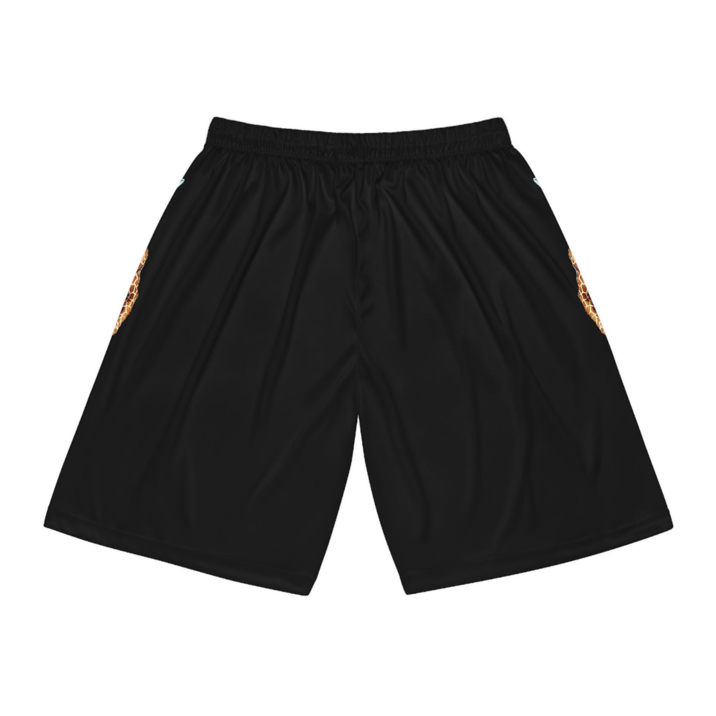 Basketball Shorts - Giraffe - Black