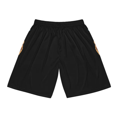 Basketball Shorts - Giraffe - Black