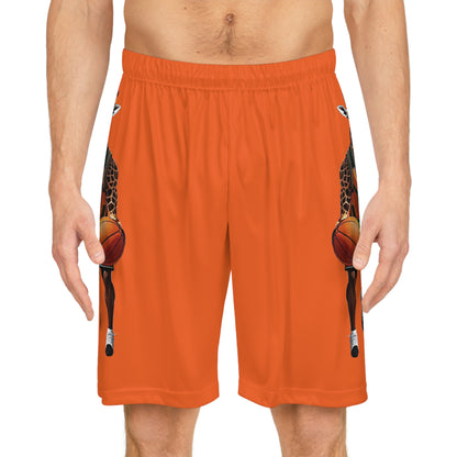 Basketball Shorts - Giraffe - Orange