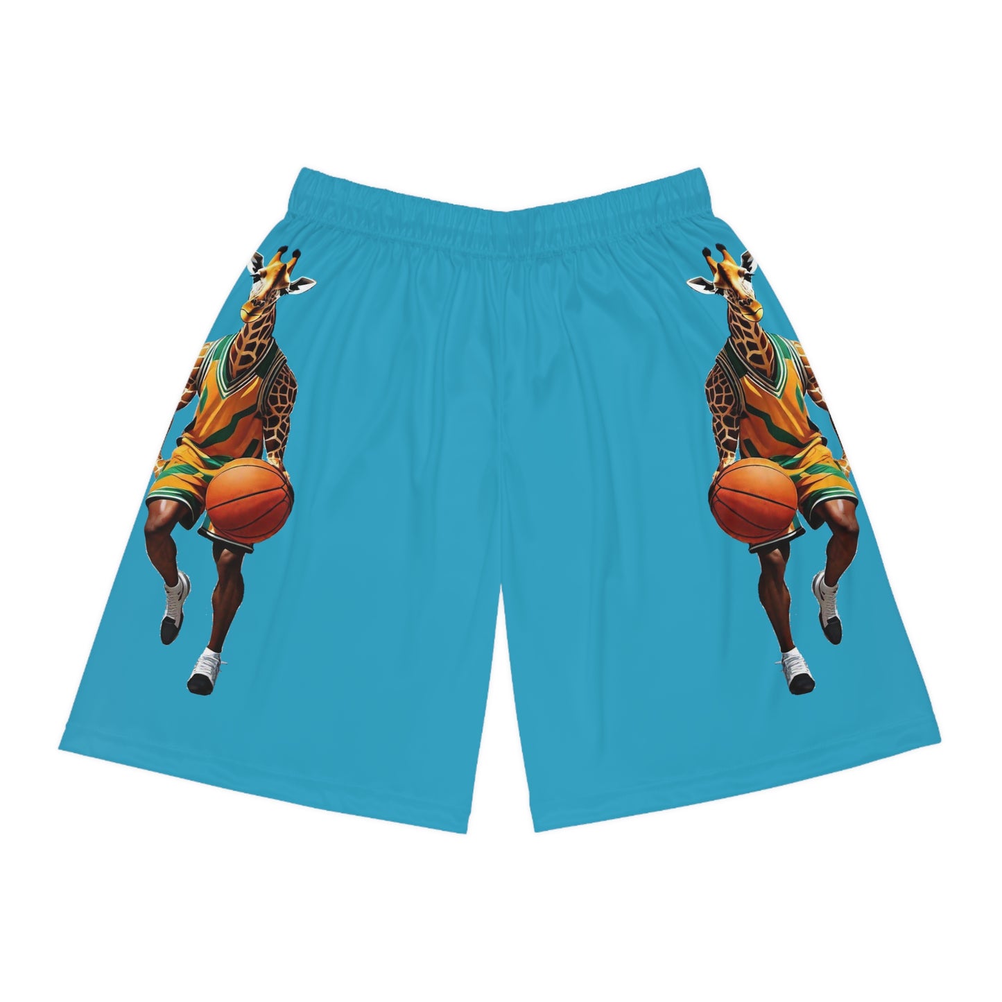 Basketball Shorts - Giraffe - Turquoise