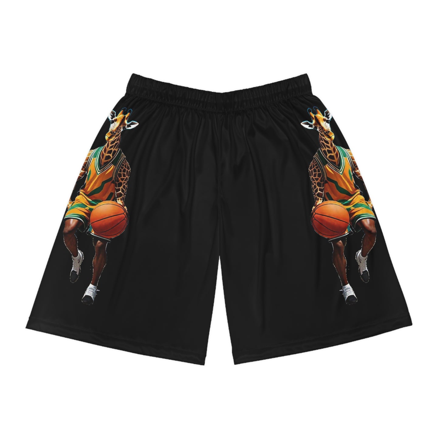 Basketball Shorts - Giraffe - Black