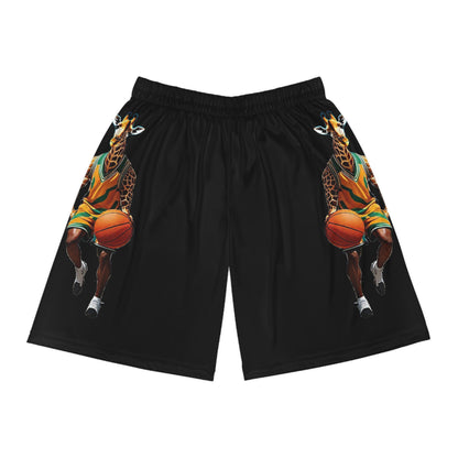 Basketball Shorts - Giraffe - Black