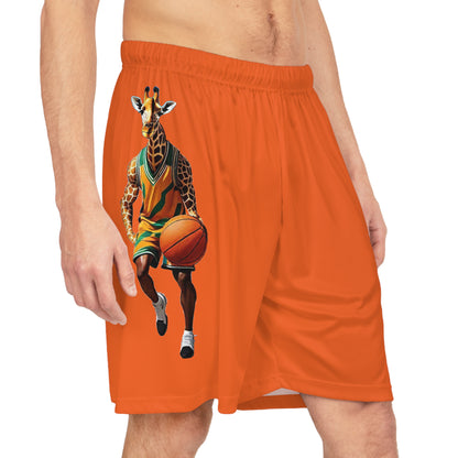 Basketball Shorts - Giraffe - Orange